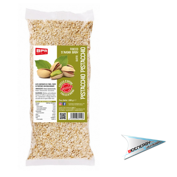 Bpr Nutrition-FIOCCO D'AVENA BABY AROMATIZZATO (Conf. 1 Kg)   Pistacchio  